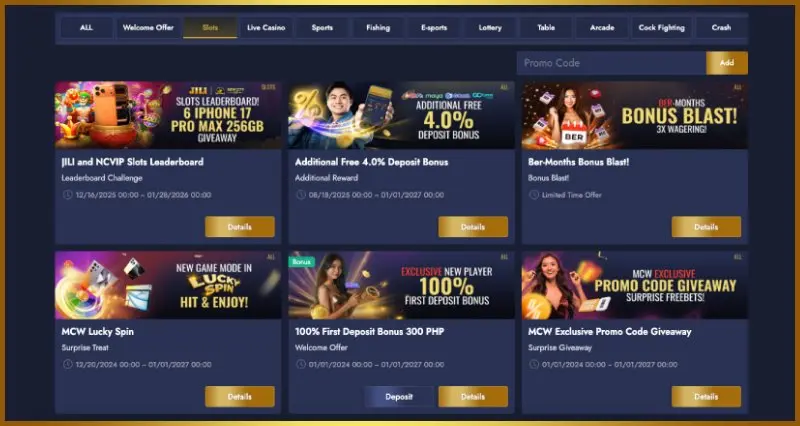 MCW Casino Bonuses and Promotions