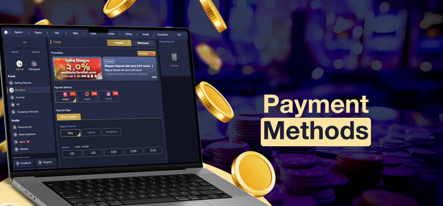 Payment Methods at MCW Casino Bangladesh